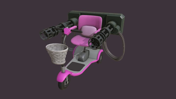 Weaponized Mobility Scooter 3D Model