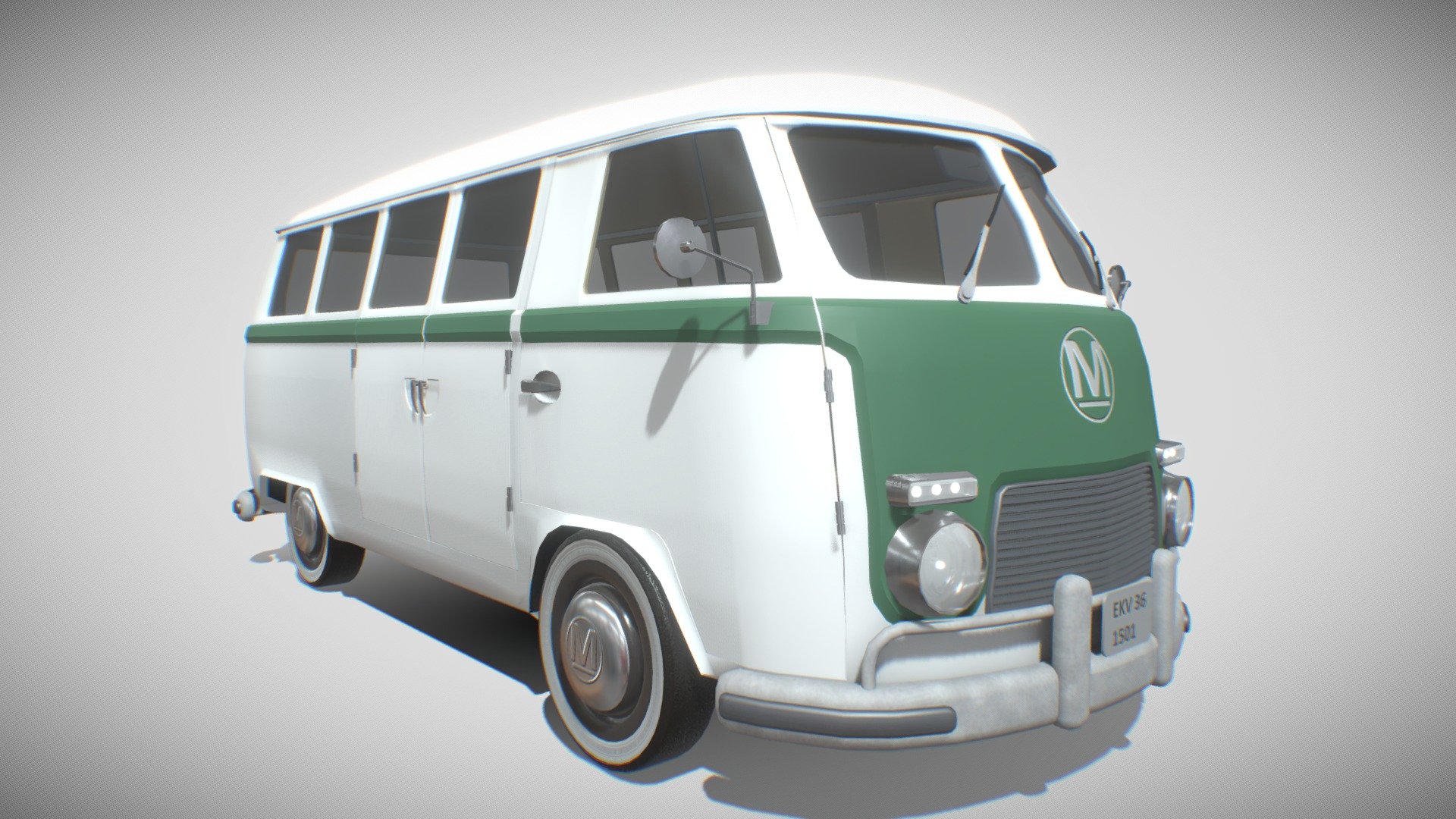 Vehicle - Minivan (Green) - Buy Royalty Free 3D model by Mixall ...