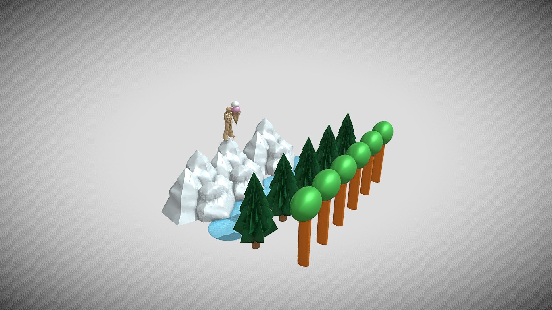 Mountains With Pou by Ian Chen