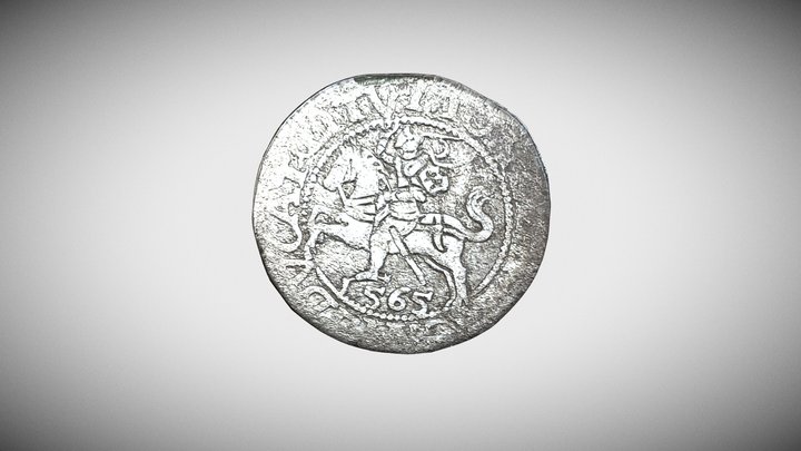 Medieval Coin -1/2 Grosh 1565 Sigizmund I 3D Model