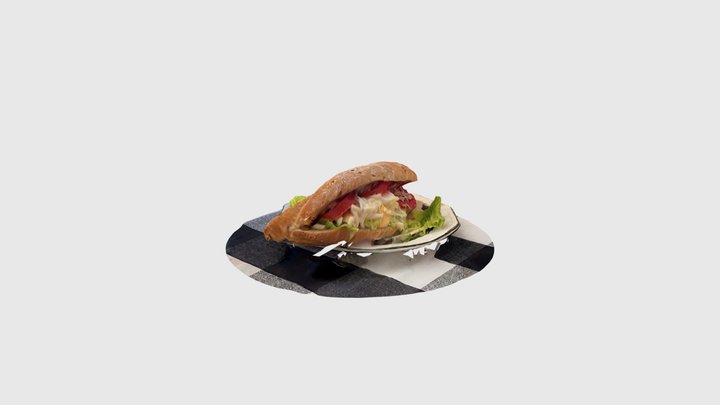 Sandwich poulet mayo 3D Model