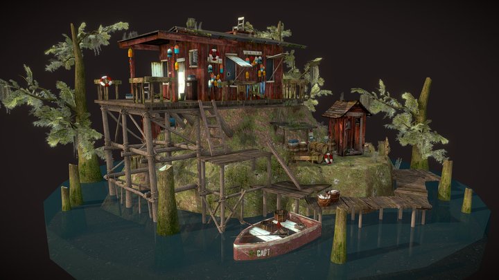 Swamp Loner Diorama 3D Model