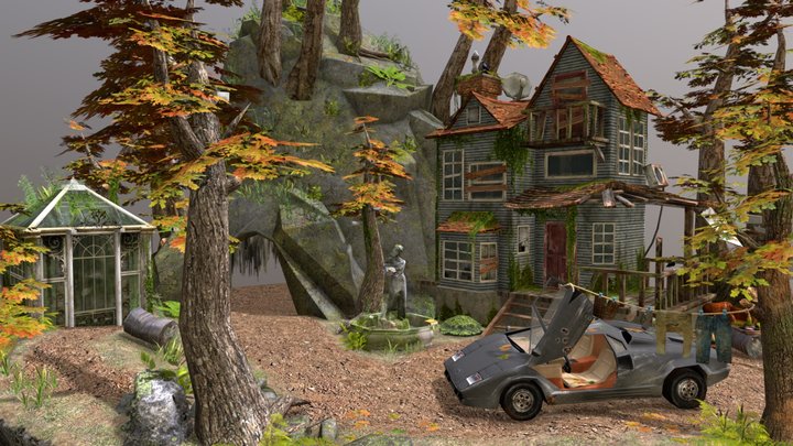 DAE Diorama - Forest Loner 3D Model