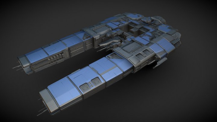 X4: Foundations - Argon Leviathan (Modded Ship) 3D Model