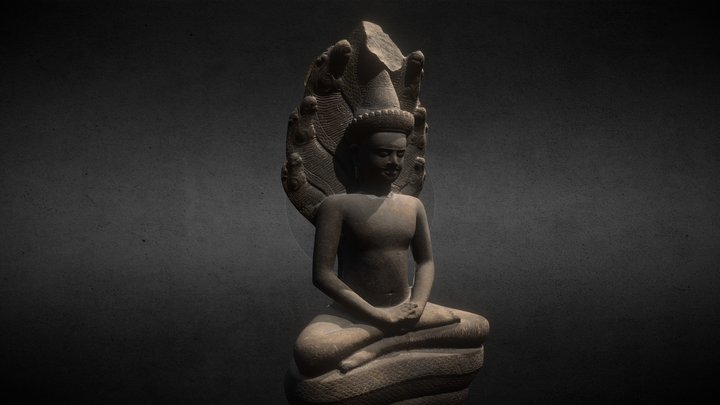 Buddha protected by the naga – Free 3D Model STL