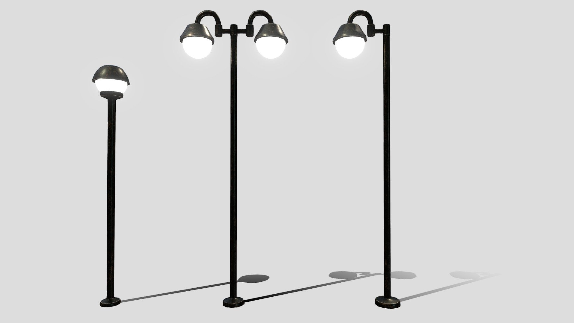 Decorative lighting pole pack Buy Royalty Free 3D model by diego sena