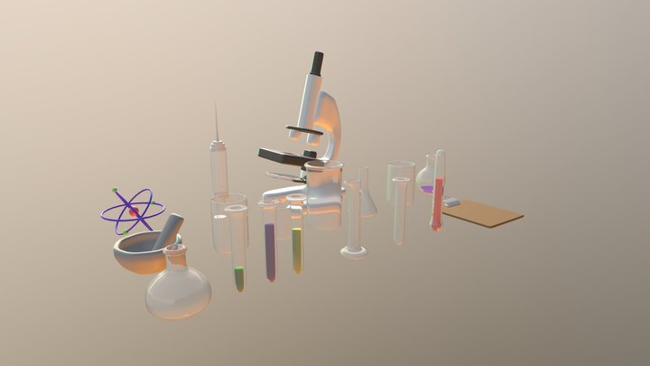 Low Poly Science Pack 3D Model