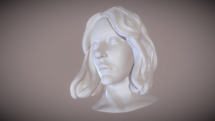 Woman head sculpt 3D Model