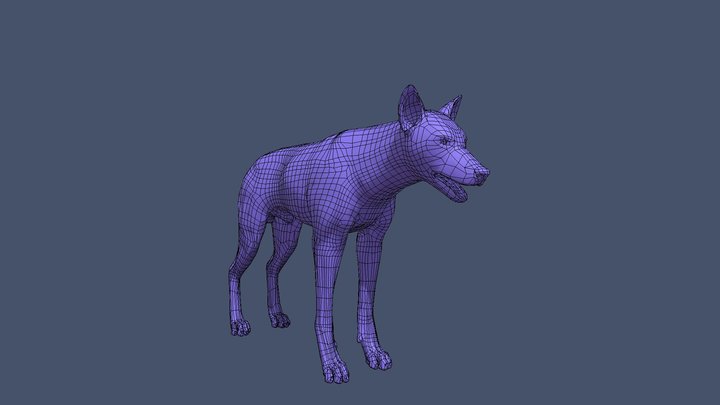 Wolf Lowpoly 3D Model