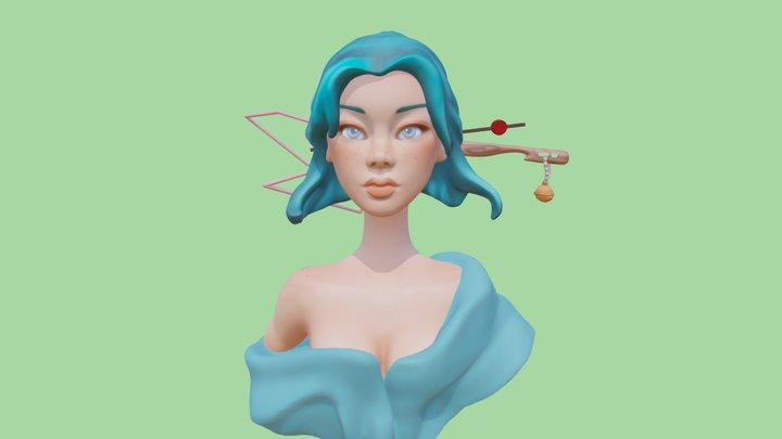 Japan woman 3D Model