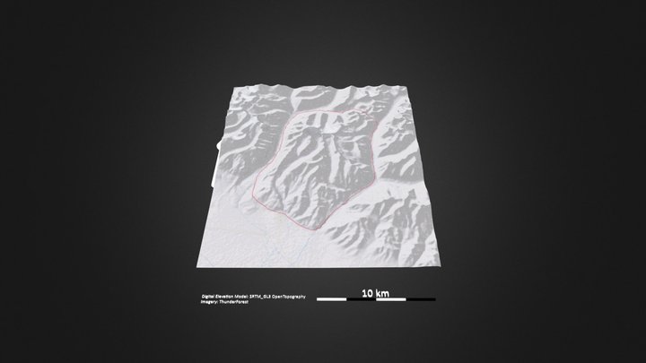 冈仁波齐外转_等高地图 – Gratis 3D-model STL