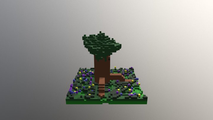 Tree Dude With Ground 3D Model
