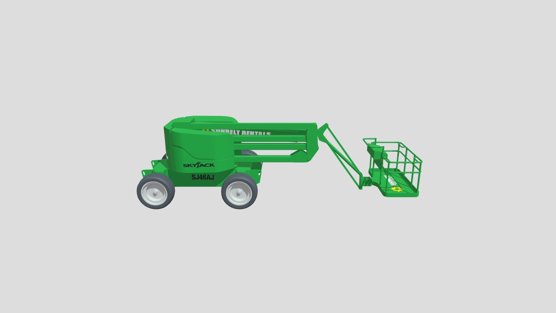Sunbelt Rentals Articulating Boom Lift SJ46 3D model by bimstore
