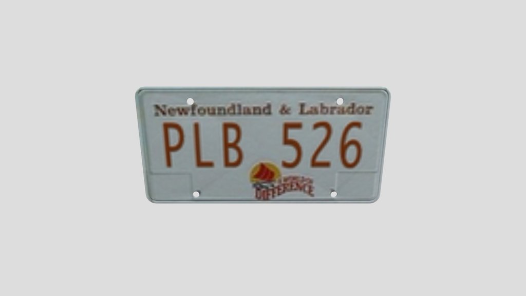 Newfoundland Licence Plate Pl