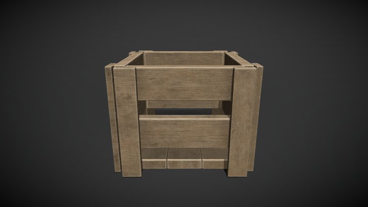 Game-Ready Wooden Crate (Low Poly, PBR)