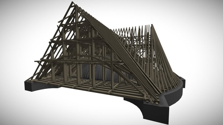 Klosterkirche Wiblingen Dach (VR) 3D Model