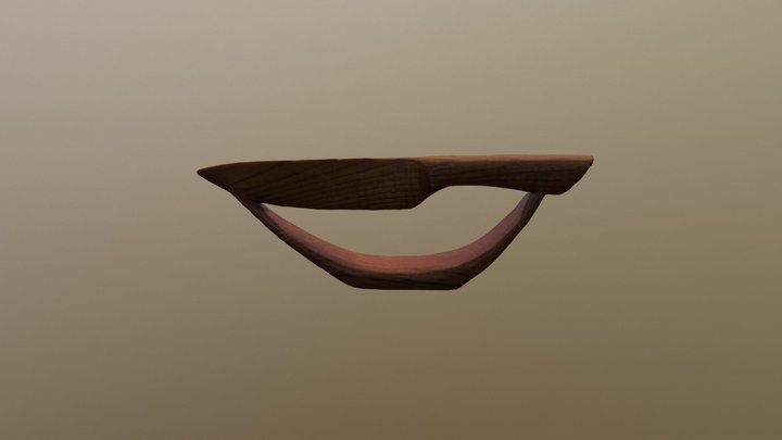 Knife Wood 3D Model