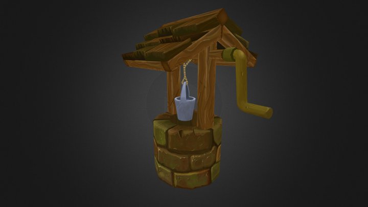 Hand Painted Well 3D Model