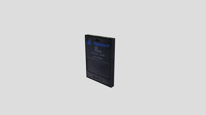 ps2 memory card lowpoly psx 3D Model