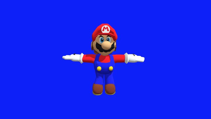 Super Mario (N64 Styled) 3D Model