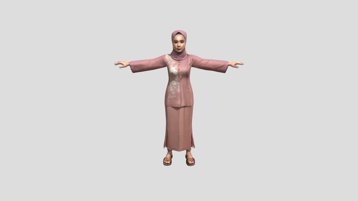 Baju kurung 2 3D Model