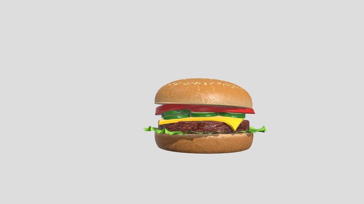 Classic Burger – 3D Menu Demo 3D Model
