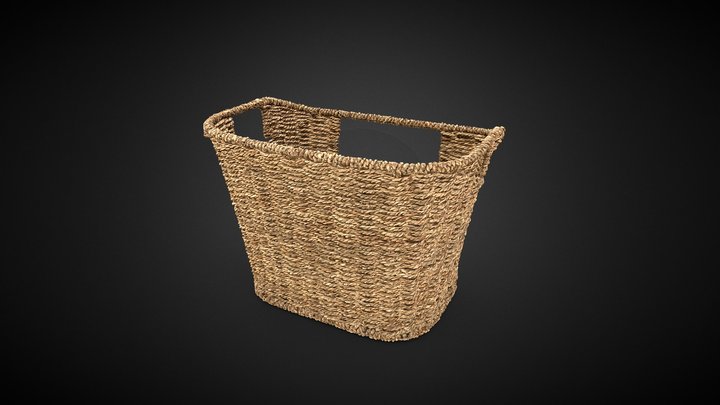 Wicker Basket On Bike 3D Scan 3D Model