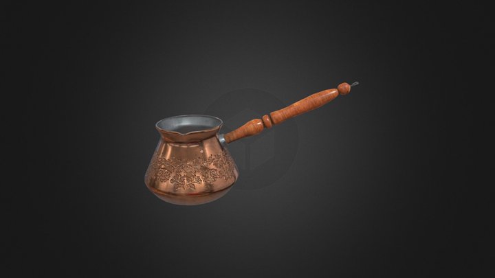 Copper Coffee Pot 3D Model