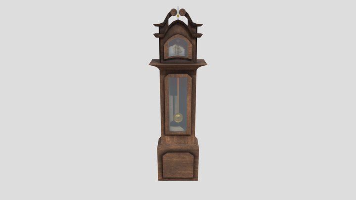Grandfather Clock 3D Model