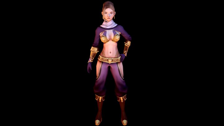 Female Warrior 3D Model