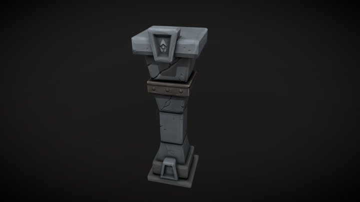 Stylized Pillar 3D Model