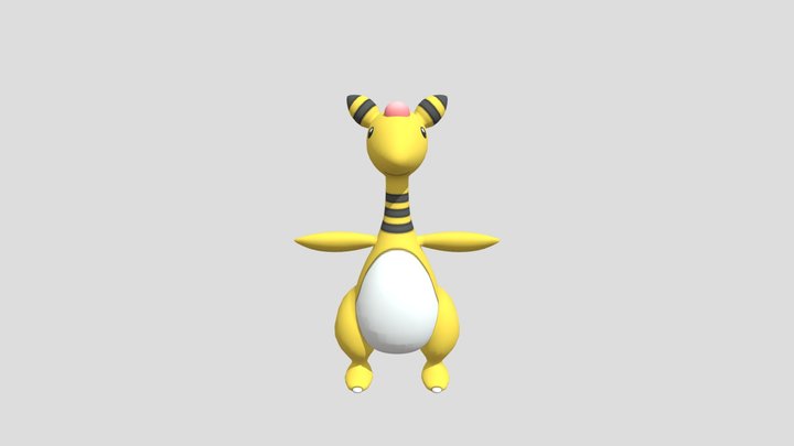 3DS - Pokemon X Y - 181 Ampharos 3D Model