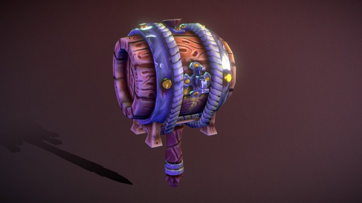 Low Poly Hammer 3D Model