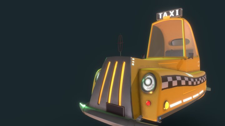 Cyberpunk_taxi 3D Model