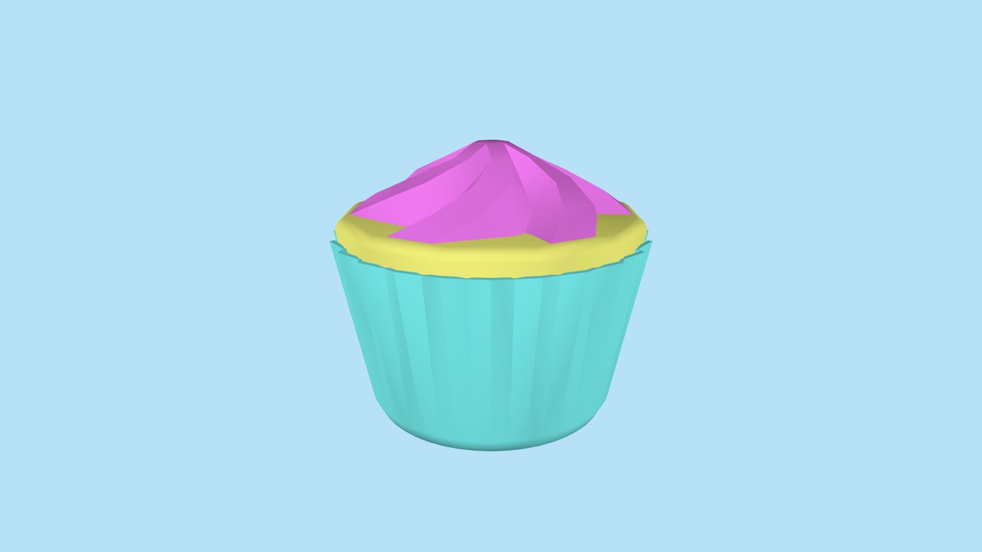 Low Poly Cupcake