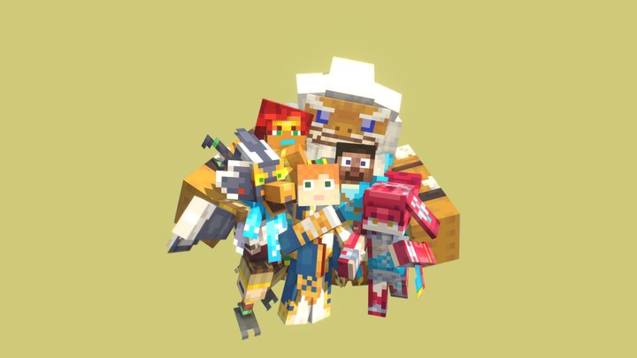 Minecraft x BotW : Picture of the Champions 3D Model