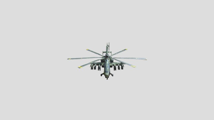 scorpion helicopter gunship 3D Model