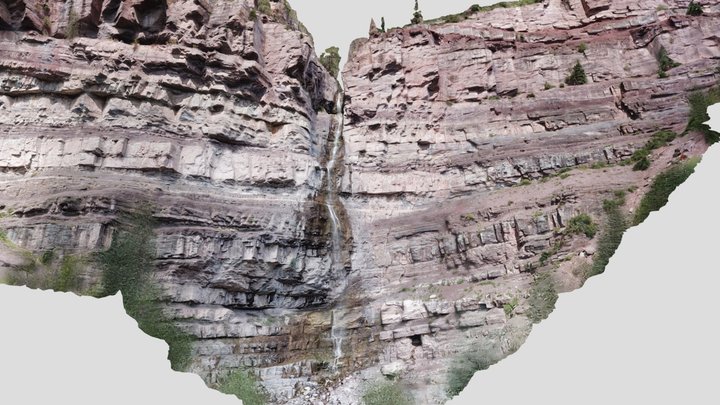 Cascade Falls, Ouray Colorado USA, Fall 2021 3D Model