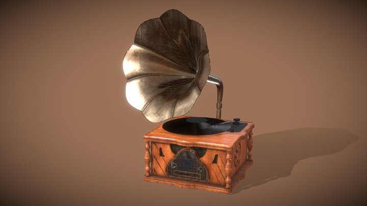 gramophone 3d model 3D Model