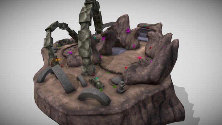 Interdimensional gallery space on the asteroid 3D Model