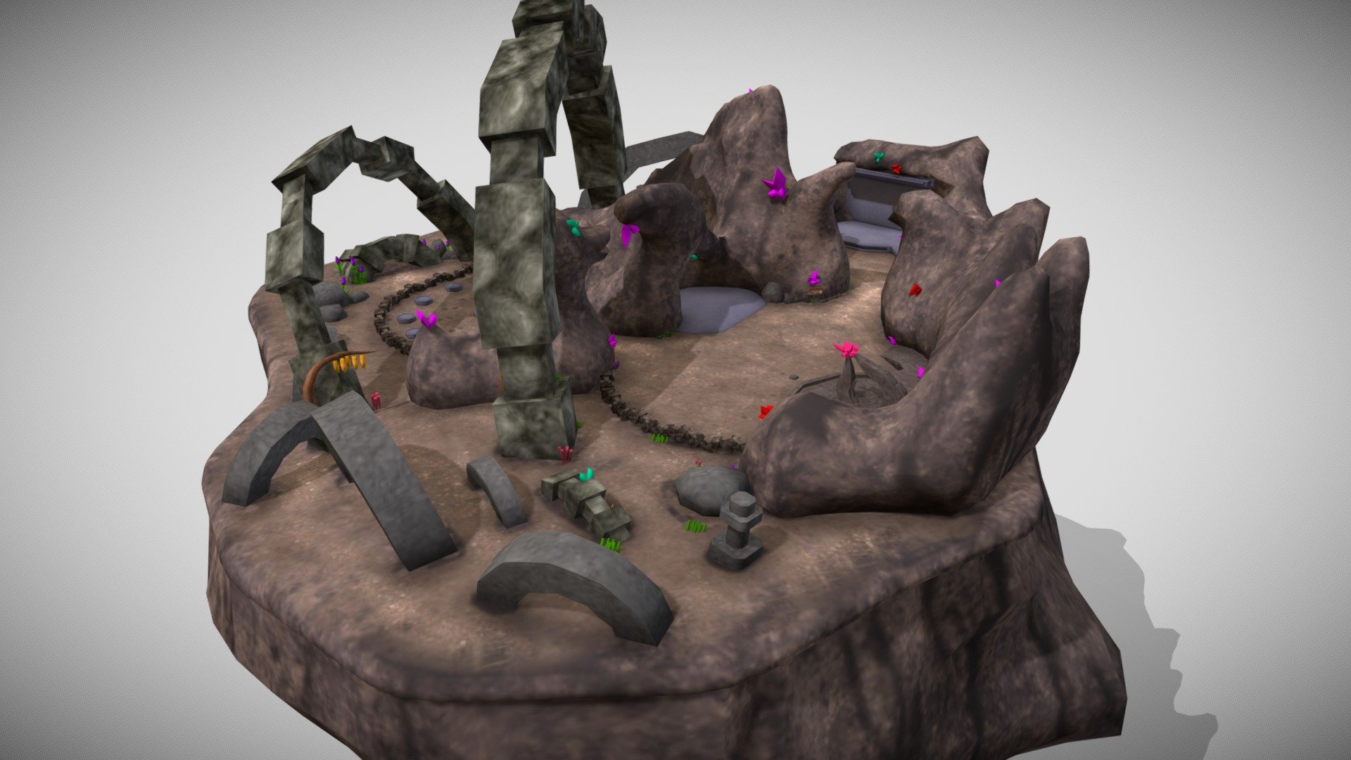 Interdimensional gallery space on the asteroid