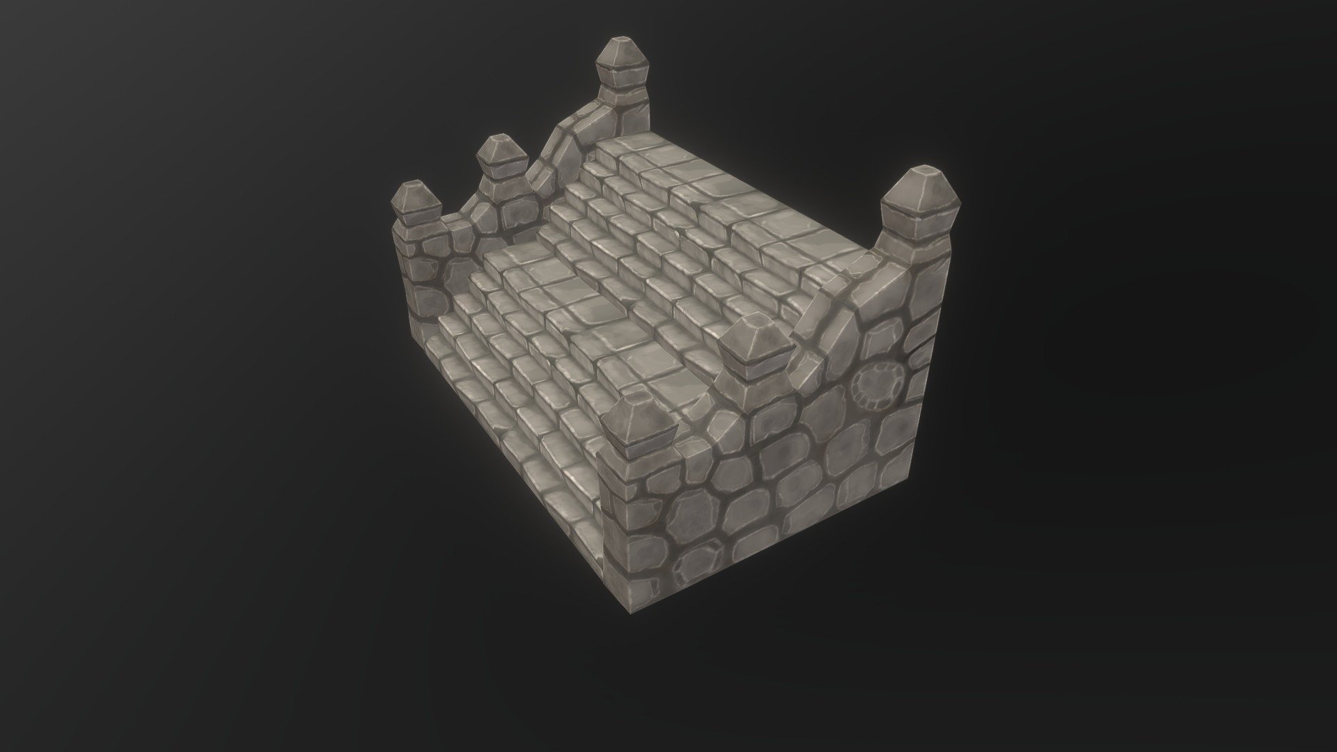 Dungeon Stairs type 3 - Download Free 3D model by C. Anastasiadis ...
