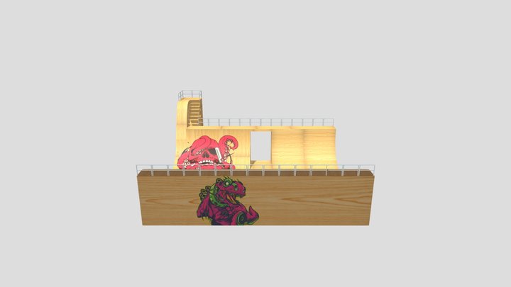 Halfpipe_Textured 3D Model