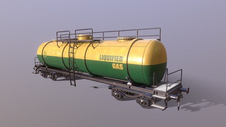 Railwagon Tank 3D Model
