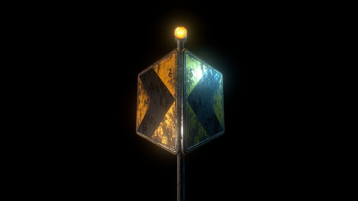 Chevron alignment sign 3D Model