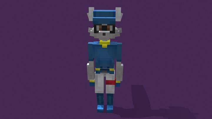 Minecraft Styled Sly Cooper 3D Model