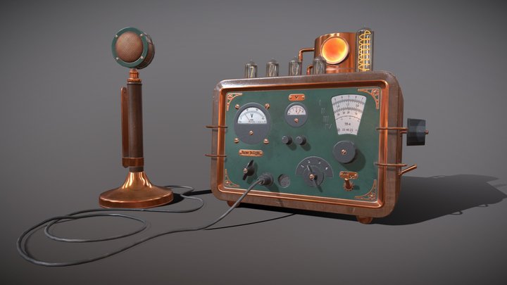 Steampunk Radio 3D Model