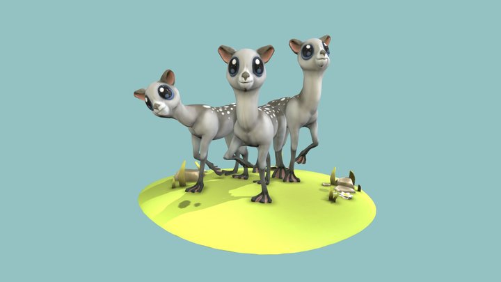 Cute Creature Workshop - Mooncalf 3D Model