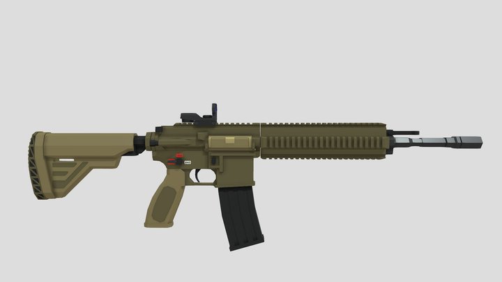 HK416 3D Model