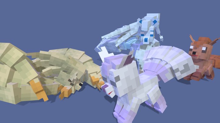 Ninetales family 3D Model